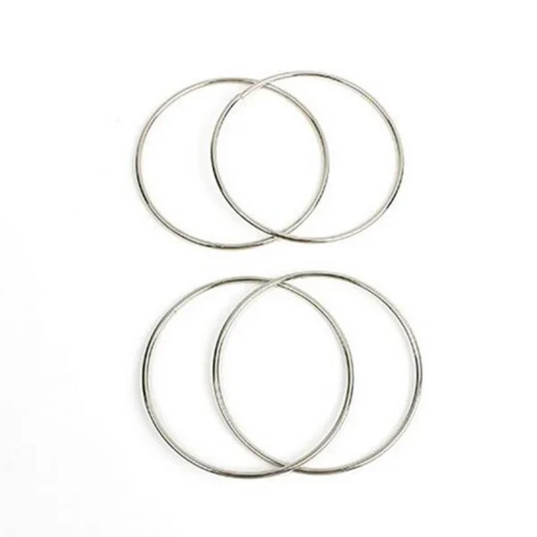 Set 4 Anelli Cinesi Magia Acciaio Ø10 cm Trucco Illusione