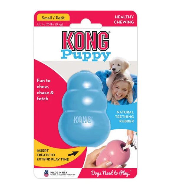 Hbff6e51f5dae483fa54f7b27f53bdc47x KONG Cuccioli Gioco per Dentizione Gomma Naturale Masticare con Snack XS-L