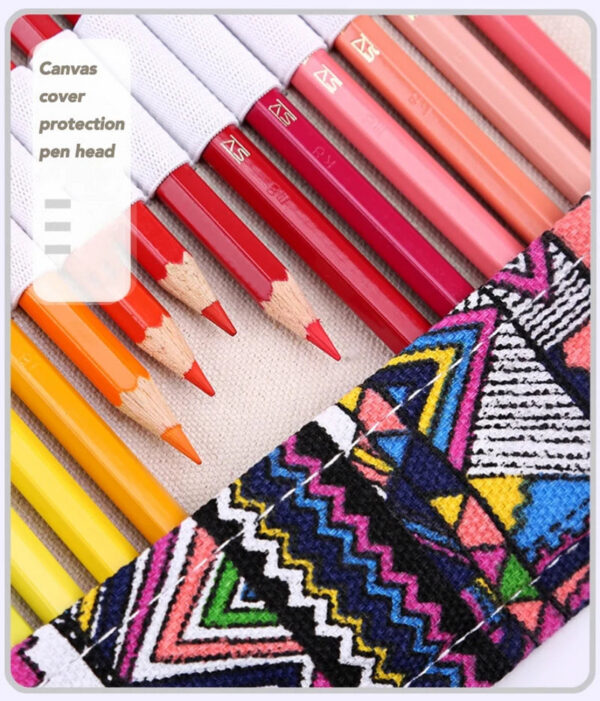 Astuccio rotolo colorato porta matite penne cosmetici 12/24/36/48/72 posti