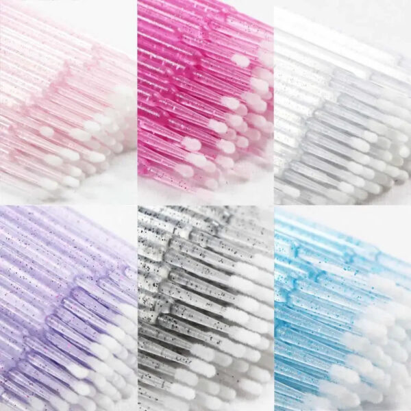 100pz Microbrush Monouso Microspazzole per Extension Ciglia Rimozione Colla