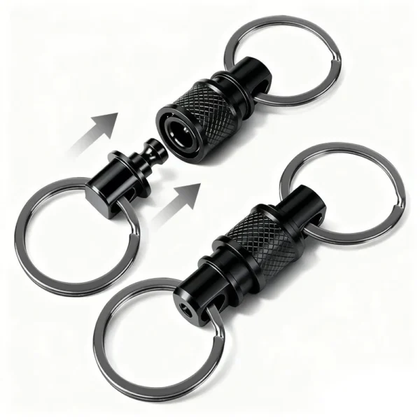 Portachiavi Auto Sgancio Rapido Alluminio Rotante 360° Multifunzione EDC Portachiavi Auto Sgancio Rapido Alluminio Rotante 360° Multifunzione EDC
