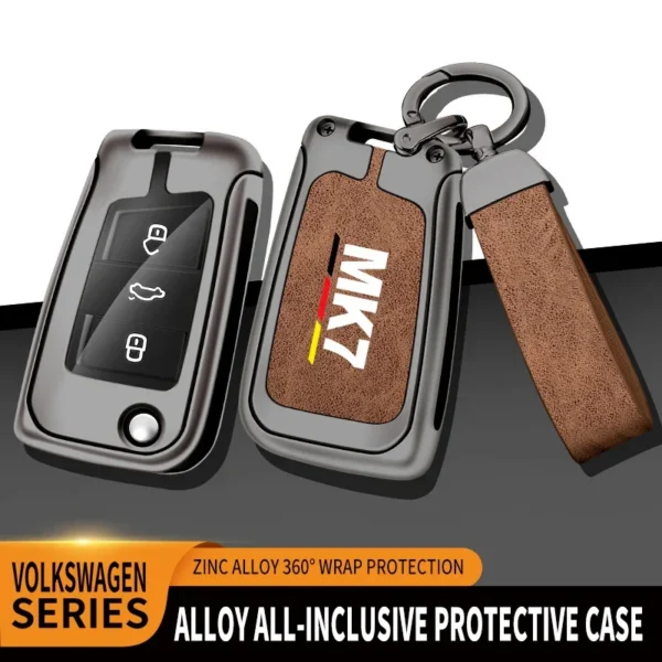 S184dc7435ad34c54a61f007c5740ae4fu Cover Chiave VW Golf 7 MK7 TPU Lega Zinco Portachiavi Guscio Auto
