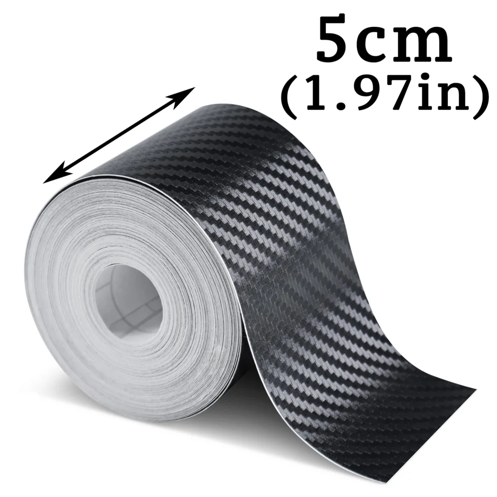 Nastro Adesivo 3D Fibra Carbonio Auto 1-20m Protezione Portiere Specchi — immagine 11