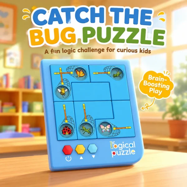 S2b85e32d2cae4611ae3205d8c5d6ad181 Catch the Bug Puzzle Scorrevole Logico Gioco Educativo Bambini 4+ Anni