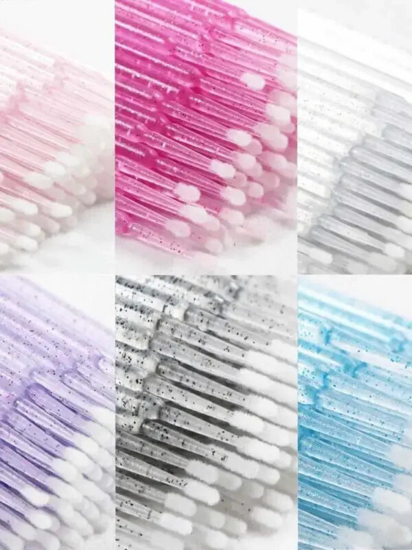 100pz Microbrush Monouso Microspazzole per Extension Ciglia Rimozione Colla