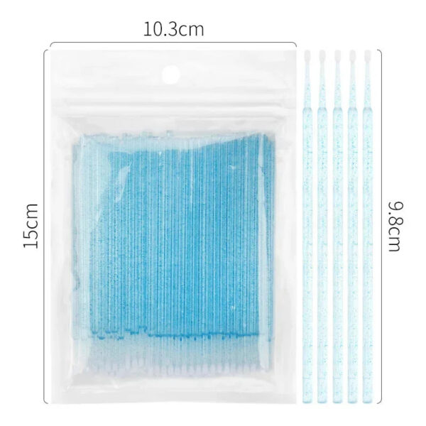 100pz Microbrush Monouso Microspazzole per Extension Ciglia Rimozione Colla
