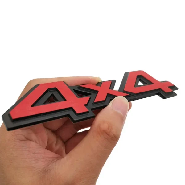 Emblema 3D 4WD 4x4 Adesivo Alluminio Cromato Parafango Auto SUV Pickup