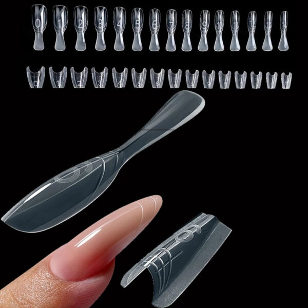 S4c3170b5937a4b1eaab4bfe990af2868E Forme Dual-Form per Unghie 240pz 15 Misure Base+Top Gel Acrilico Ricostruzione