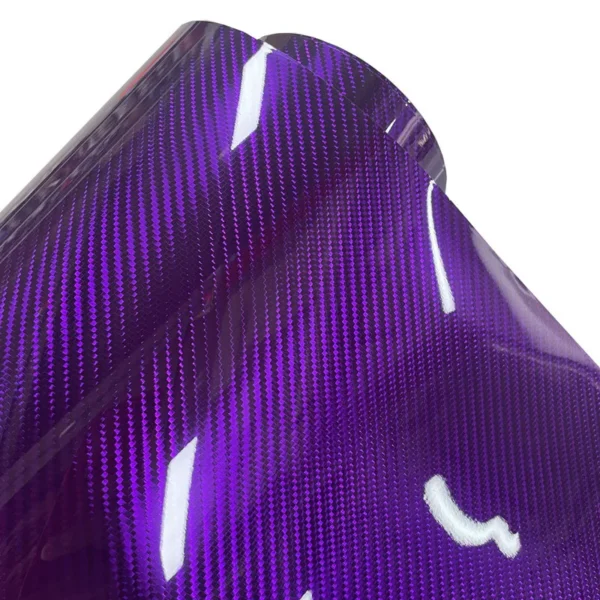 S4efab56b013848c1a03bab72328aec17M Pellicola Vinile Adesiva 5D Carbonio Cromo Viola Lucida Auto Moto