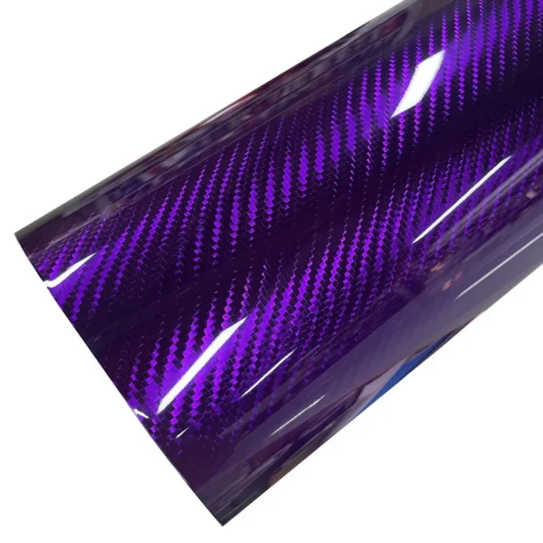 S588f7b55a1d94822a7afcc3dbcc47cf2M Pellicola Vinile Adesiva 5D Carbonio Cromo Viola Lucida Auto Moto
