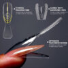 S5c5de1ed484d462485340cbacc1da0e3B Forme Dual-Form per Unghie 240pz 15 Misure Base+Top Gel Acrilico Ricostruzione