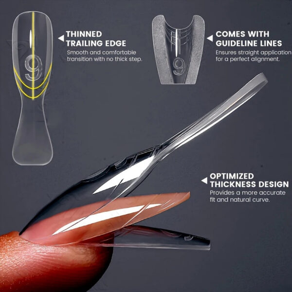 S5c5de1ed484d462485340cbacc1da0e3B Forme Dual-Form per Unghie 240pz 15 Misure Base+Top Gel Acrilico Ricostruzione