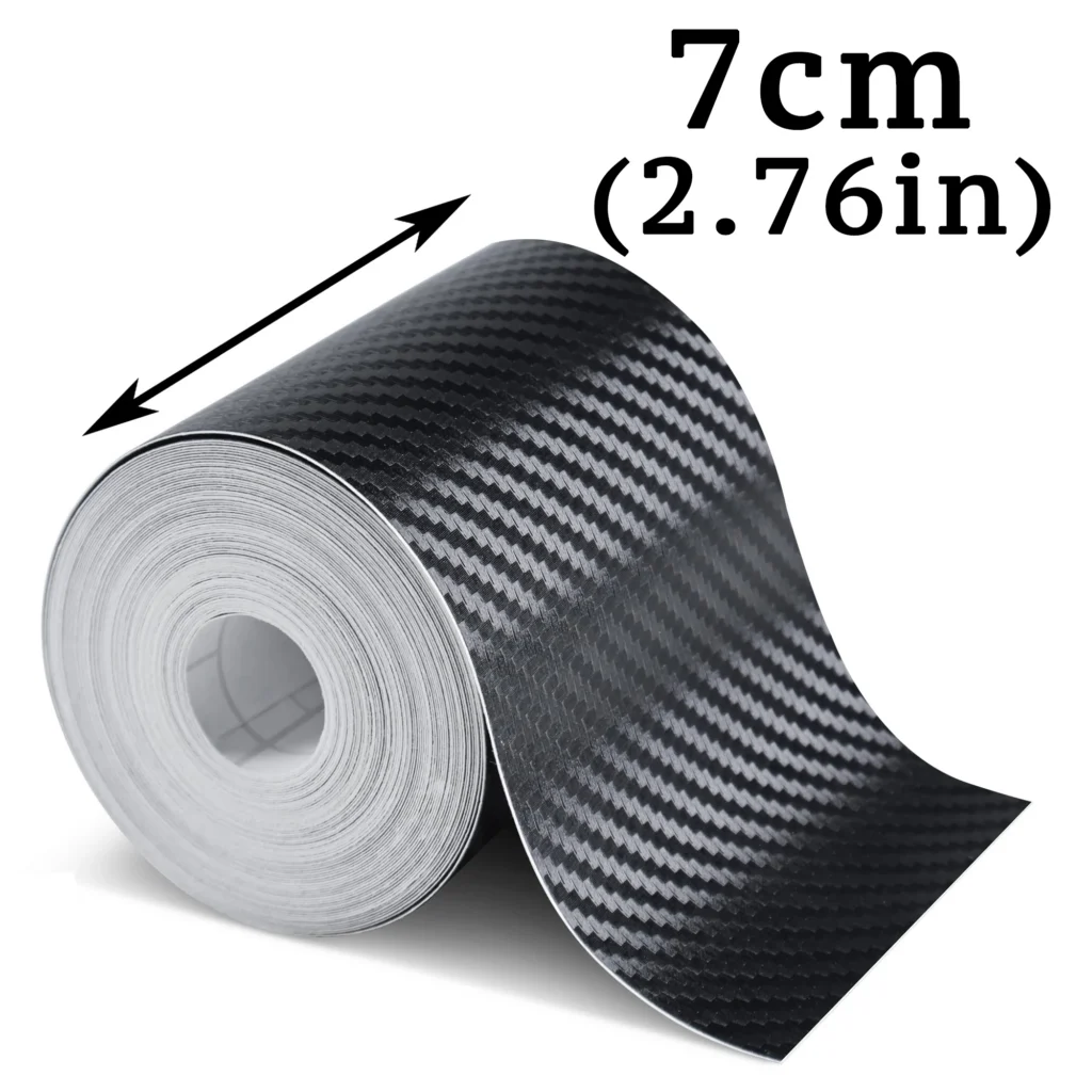 Nastro Adesivo 3D Fibra Carbonio Auto 1-20m Protezione Portiere Specchi — immagine 12