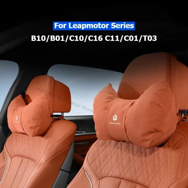 Cuscino Poggiatesta Auto Supporto Lombare Scamosciato per Leapmotor