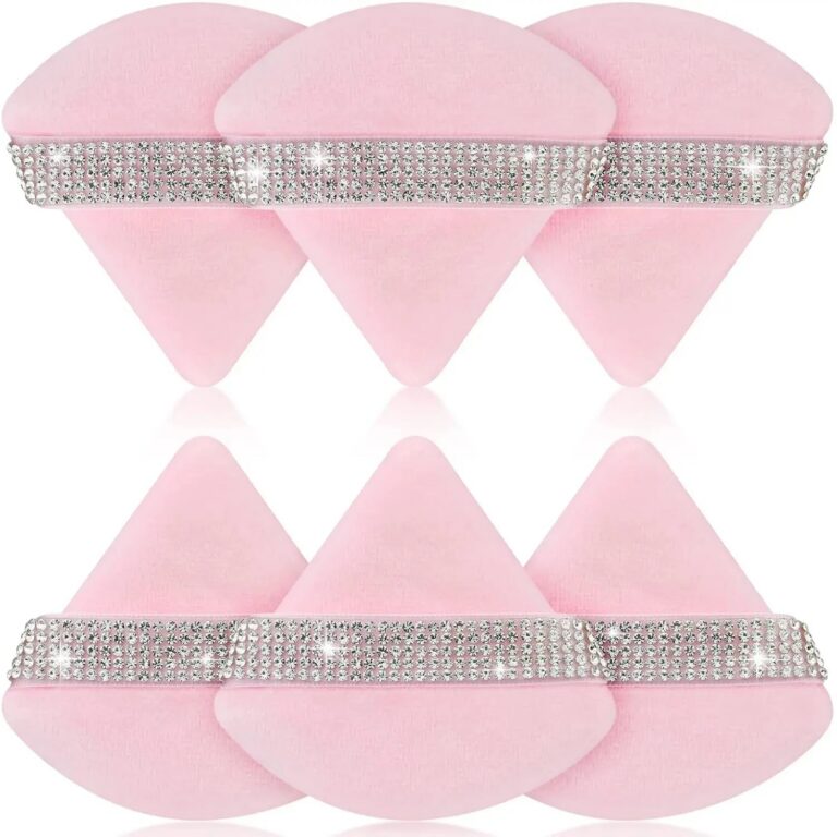 Set 3pz Spugne Trucco Triangolari Rosa - Puff Fondotinta Cipria Blender