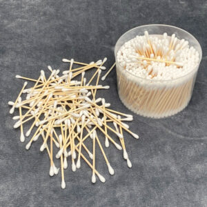 100/500/1000 pz Cotton Fioc Doppia Testa in Legno - Bastoncini Cotone per Trucco Naso Orecchie
