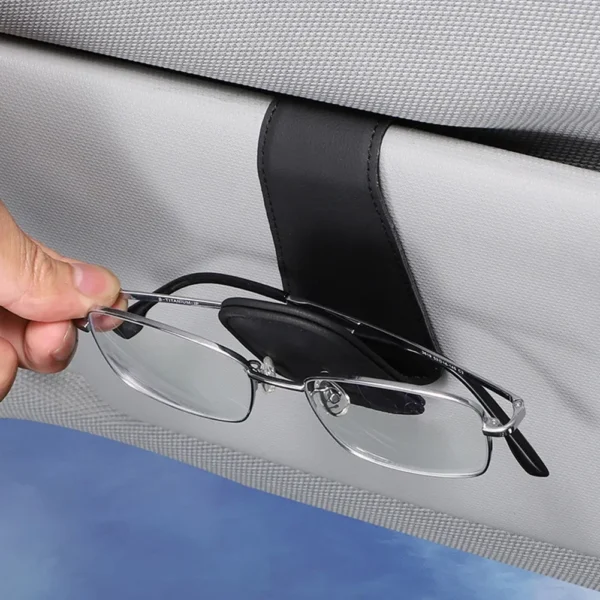 Portaocchiali Auto Universale per Aletta Parasole Clip Carte Biglietti Penna