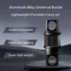 S981438f649184e8eaa366a20bb09fa49U Portachiavi Auto Sgancio Rapido Alluminio Rotante 360° Multifunzione EDC