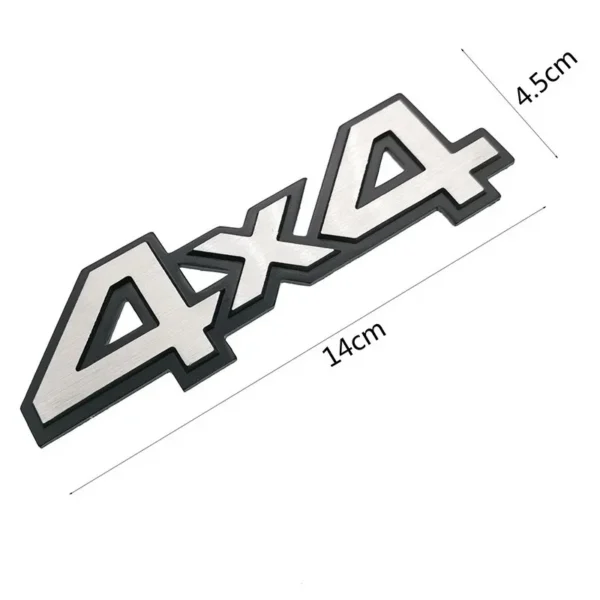 Emblema 3D 4WD 4x4 Adesivo Alluminio Cromato Parafango Auto SUV Pickup