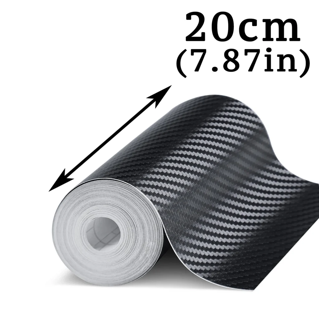 Nastro Adesivo 3D Fibra Carbonio Auto 1-20m Protezione Portiere Specchi — immagine 10
