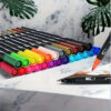 Set Pennarelli Acquerello Doppia Punta Pennello+Punta Fine 24 Colori Regalo Natale