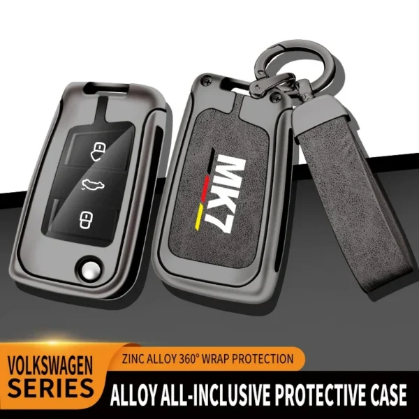 Cover Chiave VW Golf 7 MK7 TPU Lega Zinco Portachiavi Guscio Auto Cover Chiave VW Golf 7 MK7 TPU Lega Zinco Portachiavi Guscio Auto