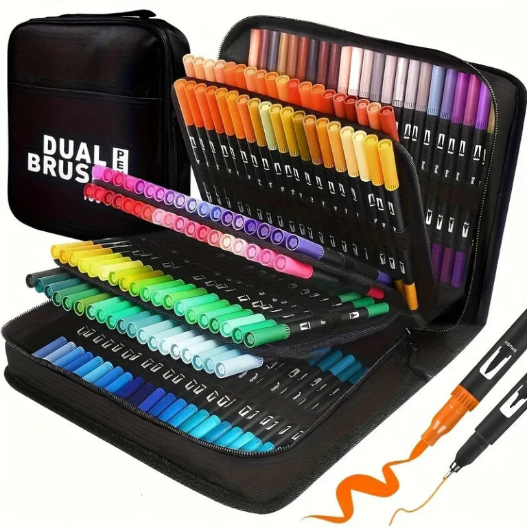 Set Pennarelli Acquerello Doppia Punta Pennello+Punta Fine 24 Colori Regalo Natale