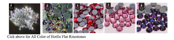 Strass hotfix cristalli termoadesivi 3D flatback per unghie e abiti