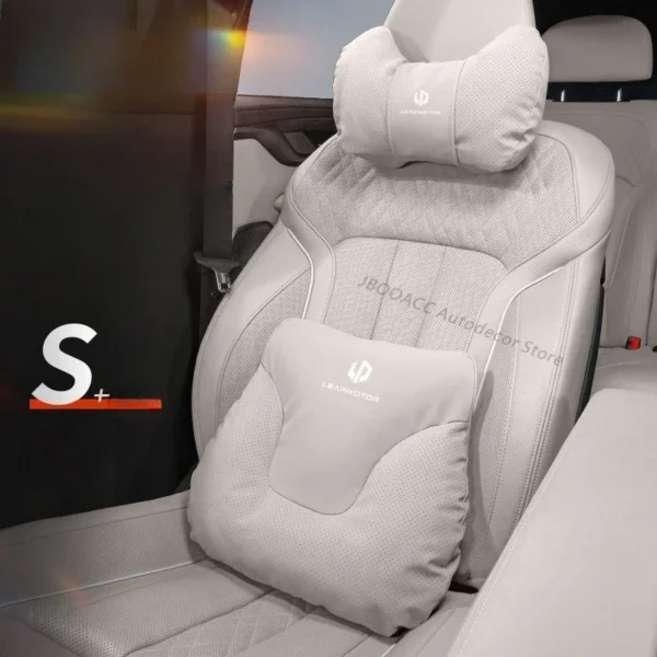 Cuscino Poggiatesta Auto Supporto Lombare Scamosciato per Leapmotor