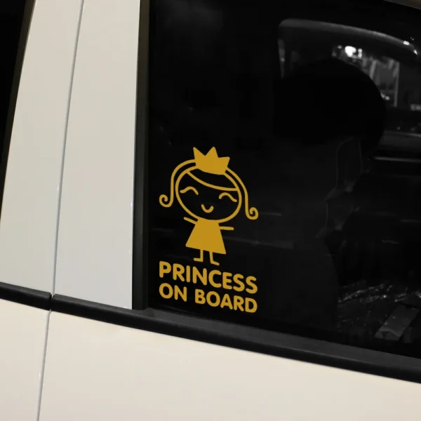 Sbefa748ed1d54c62b3e5608c2f2cbb23m Adesivo Auto Principessa a Bordo Bambina Sorridente Segnale Sicurezza