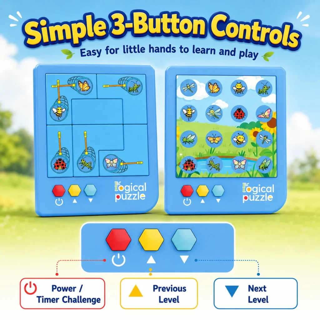 Catch the Bug Puzzle Scorrevole Logico Gioco Educativo Bambini 4+ Anni — immagine 4