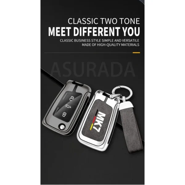 Sc4286f15166544b08c98d3f5c209ff1eT Cover Chiave VW Golf 7 MK7 TPU Lega Zinco Portachiavi Guscio Auto