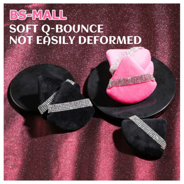 Set 3pz Spugne Trucco Triangolari Rosa - Puff Fondotinta Cipria Blender