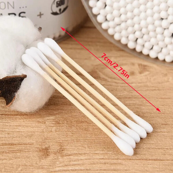 100/500/1000 pz Cotton Fioc Doppia Testa in Legno - Bastoncini Cotone per Trucco Naso Orecchie