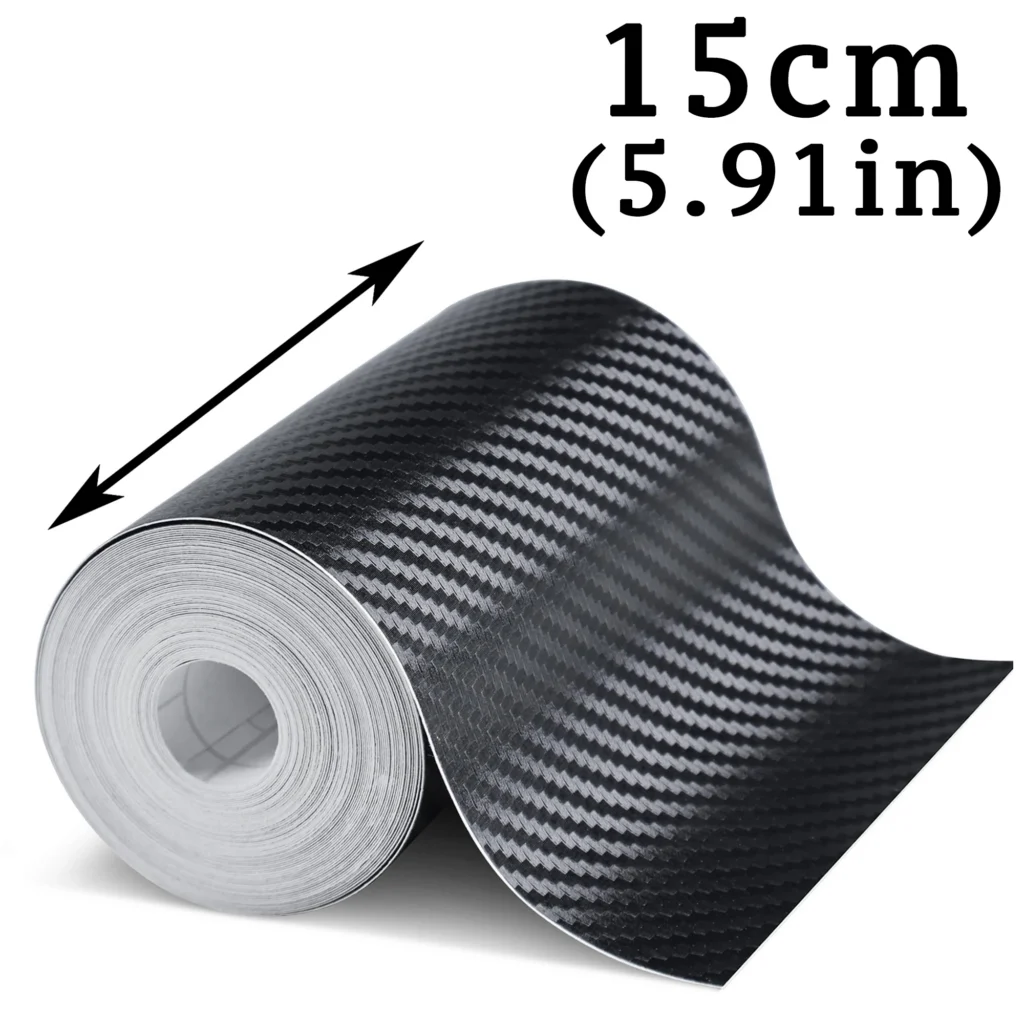 Nastro Adesivo 3D Fibra Carbonio Auto 1-20m Protezione Portiere Specchi — immagine 8