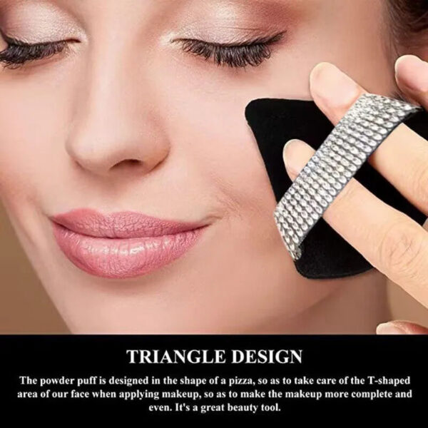 Set 3pz Spugne Trucco Triangolari Rosa - Puff Fondotinta Cipria Blender