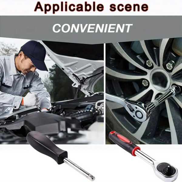 Set 46pz bussole attacco 1/4 cricchetto inserti esagonali metrici auto officina