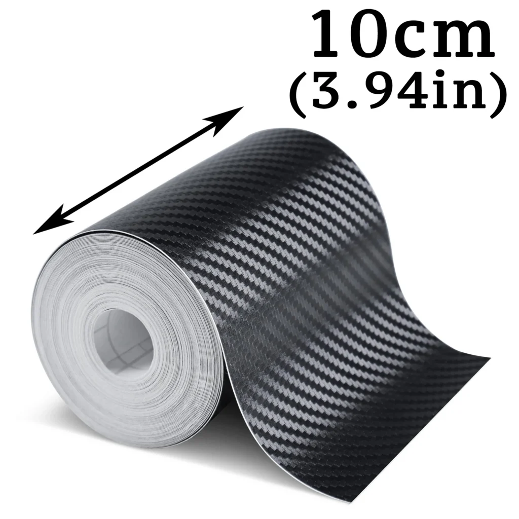 Nastro Adesivo 3D Fibra Carbonio Auto 1-20m Protezione Portiere Specchi — immagine 9