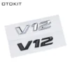 OTOKIT Emblema 3D ABS Cromato V12 Adesivo Parafango Mercedes Maybach S600 S500