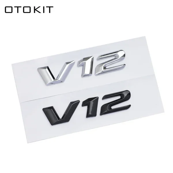 OTOKIT Emblema 3D ABS Cromato V12 Adesivo Parafango Mercedes Maybach S600 S500