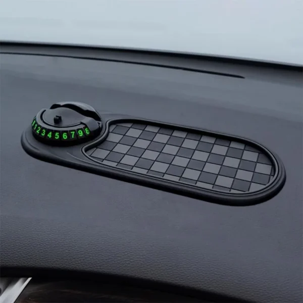 Tappetino Antiscivolo Cruscotto Auto Porta Cellulare Vassoio Portaoggetti Numero Parcheggio