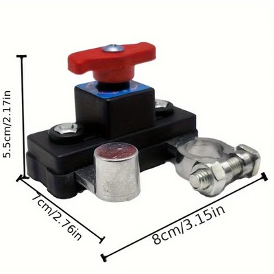 Misure dello stacca batteria: 8 x 7 x 5,5 cm Misure dello stacca batteria: 8 x 7 x 5,5 cm